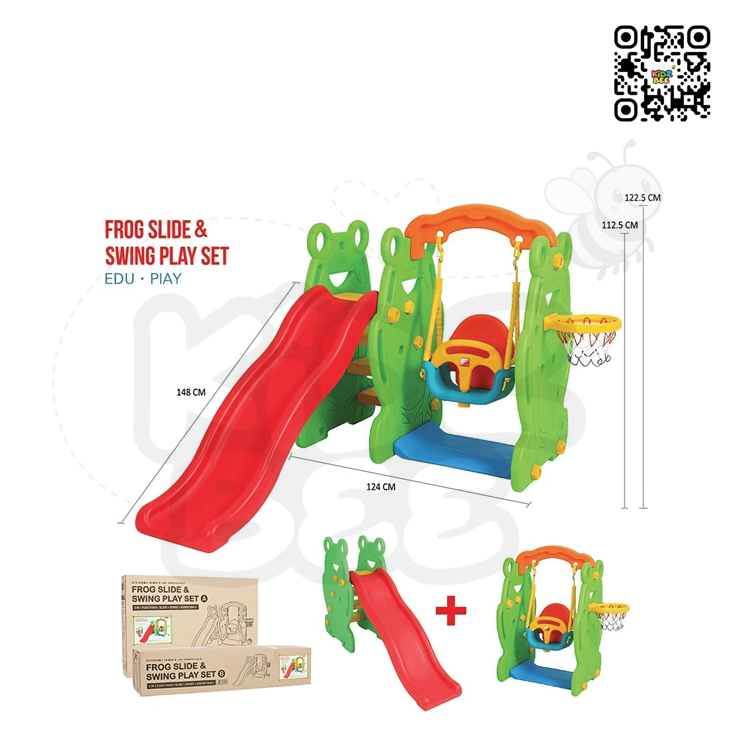 Frog Slide & Swing Set – Basketball Hoop - Kidz bee – Buy Online in Pakistan | Best Price