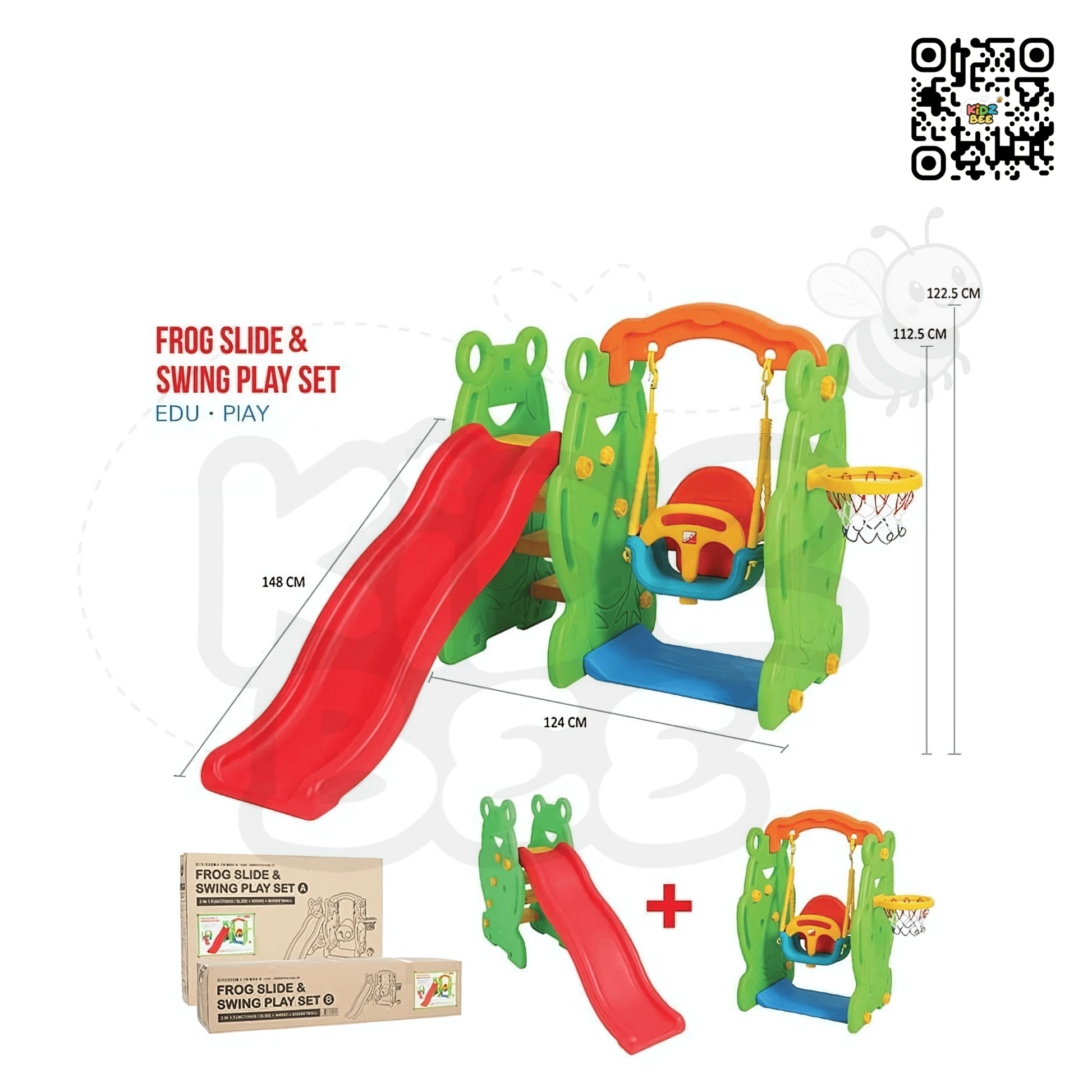 Frog Slide & Swing Set – Basketball Hoop - Kidz bee – Buy Online in Pakistan | Best Price