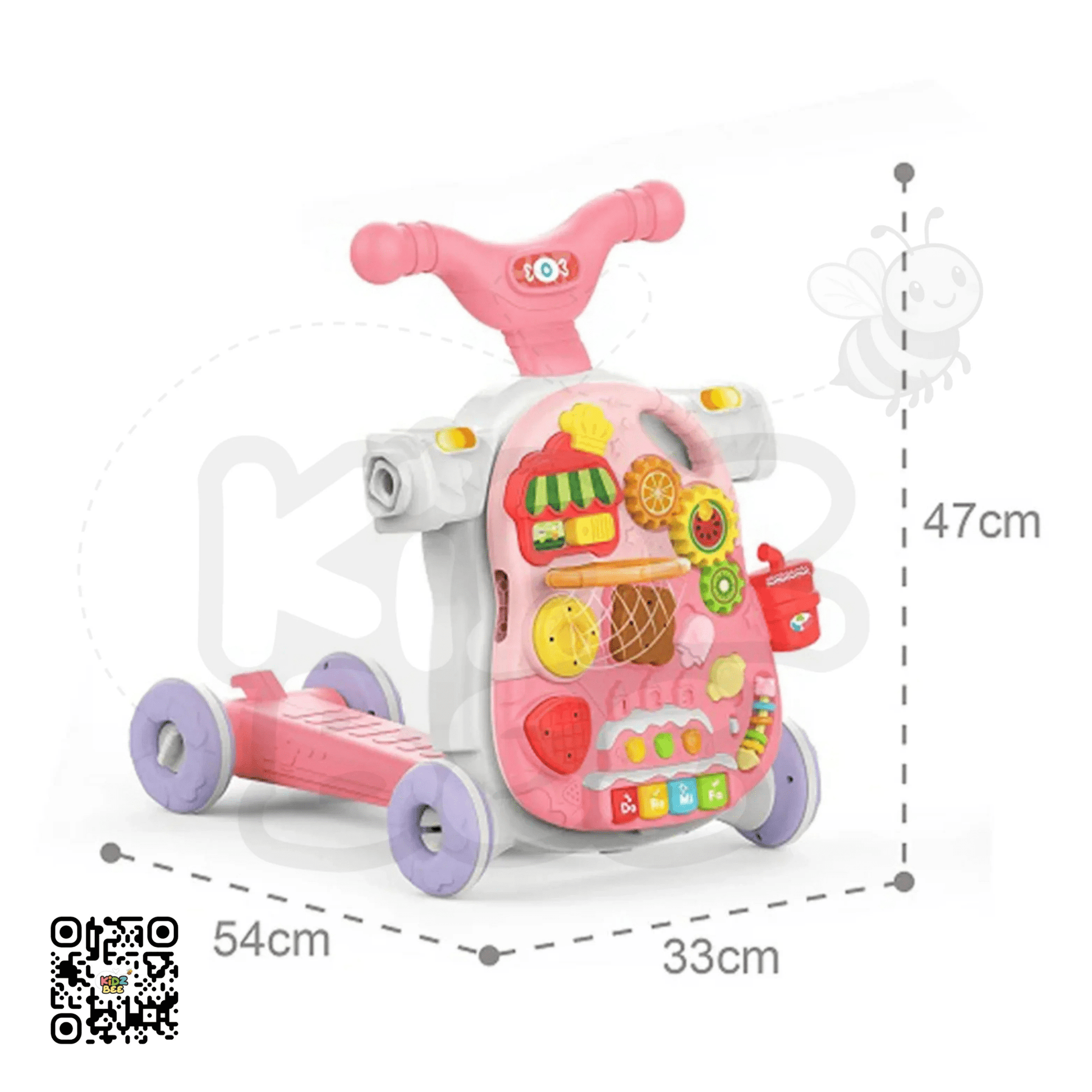 Huanger 5‑in‑1 Baby Activity Walker & Learning Scooter - Kidz bee – Buy Online in Pakistan | Best Price