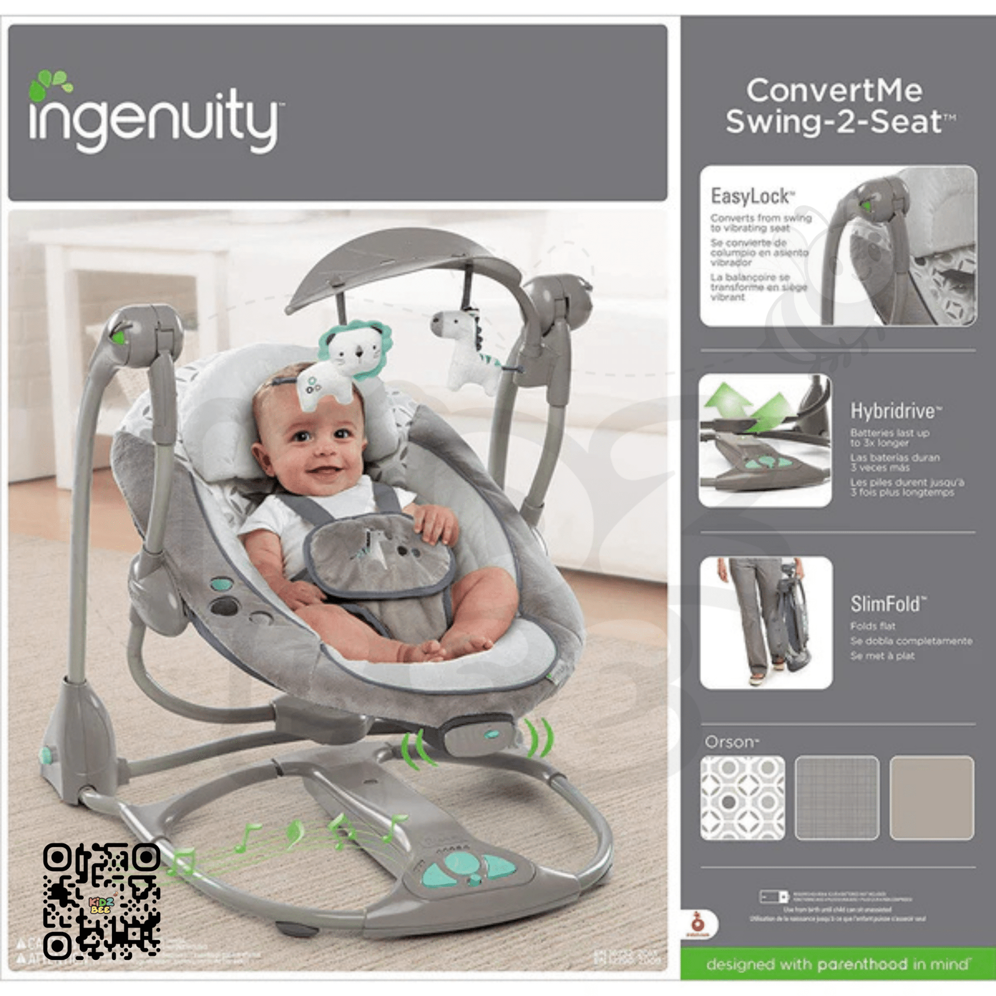 Ingenuity Convert Me 2‑in‑1 Swing‑2‑Seat - Kidz bee – Buy Online in Pakistan | Best Price