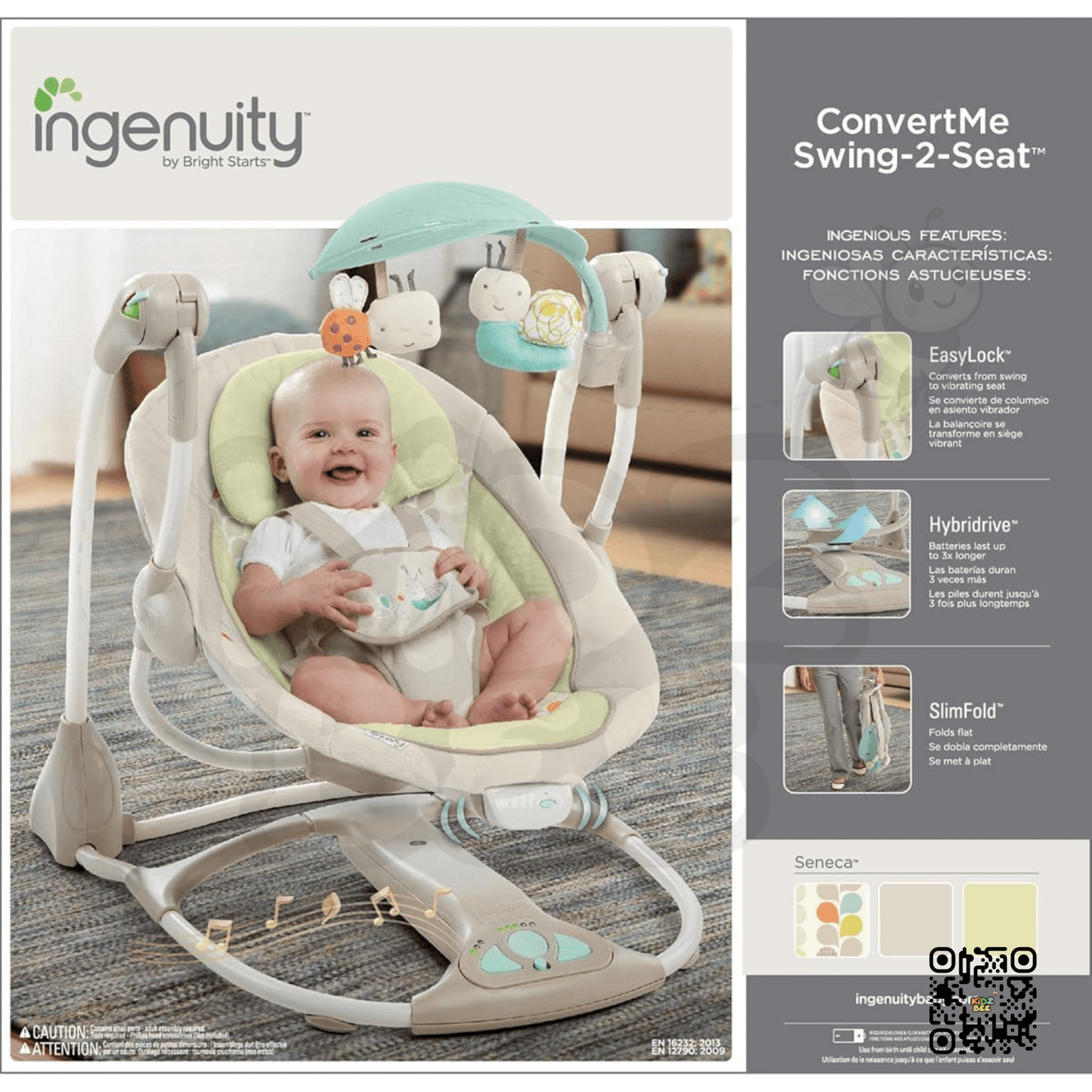 Ingenuity ConvertMe Portable Swing‑2‑Seat  60198 – Seneca - Kidz bee – Buy Online in Pakistan | Best Price