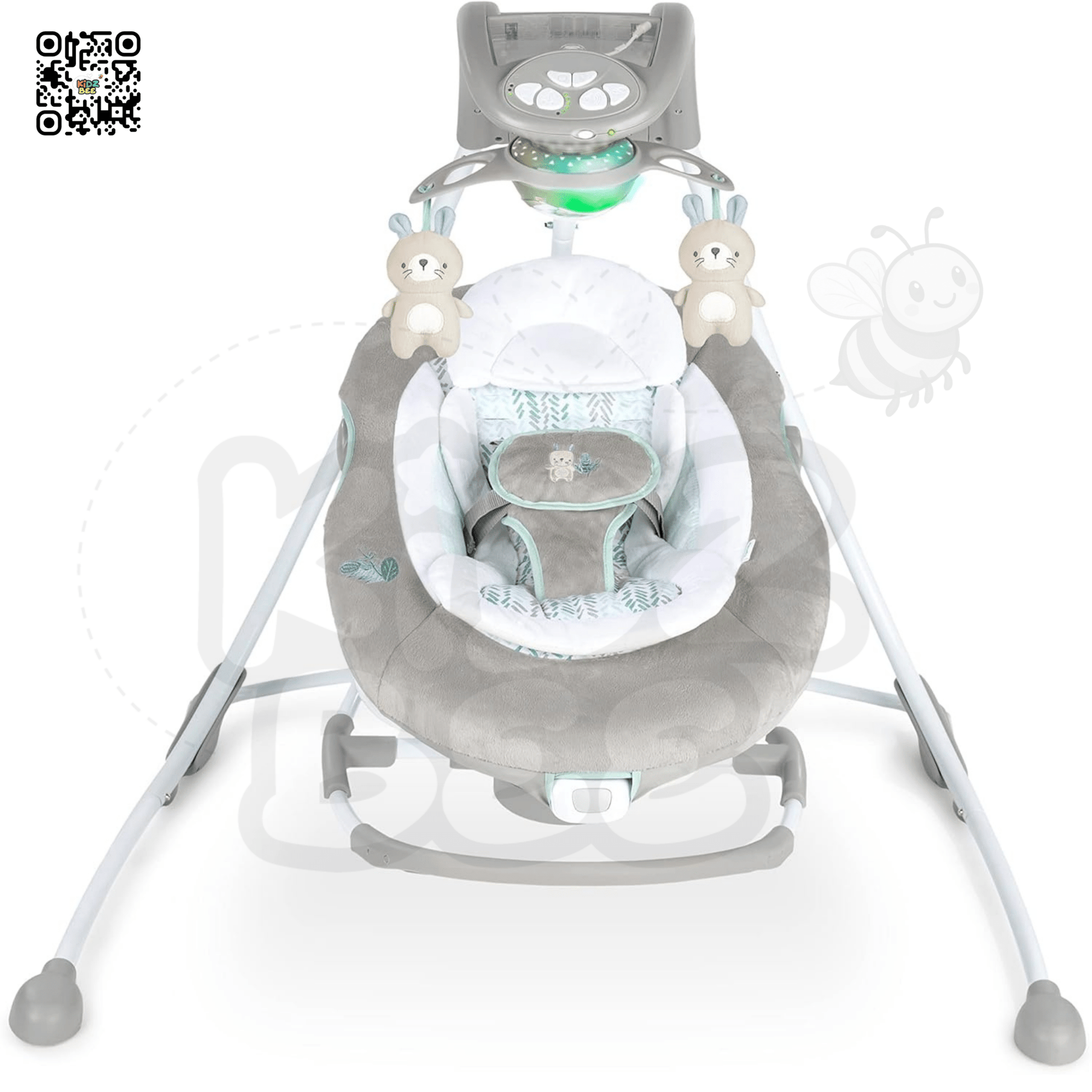 Ingenuity InLighten 2‑in‑1 Cradling Swing & Rocker 12365 – Spruce - Kidz bee – Buy Online in Pakistan | Best Price
