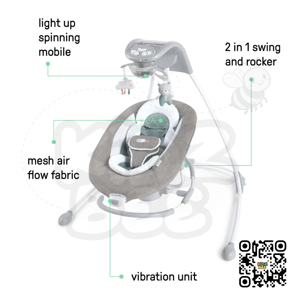 Ingenuity InLighten Cradling Swing – Twinkle Teddy - Kidz bee – Buy Online in Pakistan | Best Price