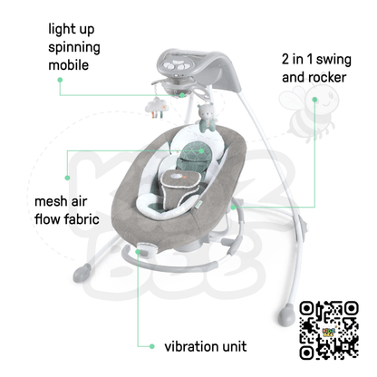 Ingenuity InLighten Cradling Swing – Twinkle Teddy - Kidz bee – Buy Online in Pakistan | Best Price