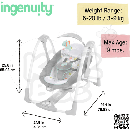 Ingenuity Power Adapt Convert Me Swing‑2‑Seat 12322 – Wimberly - Kidz bee – Buy Online in Pakistan | Best Price