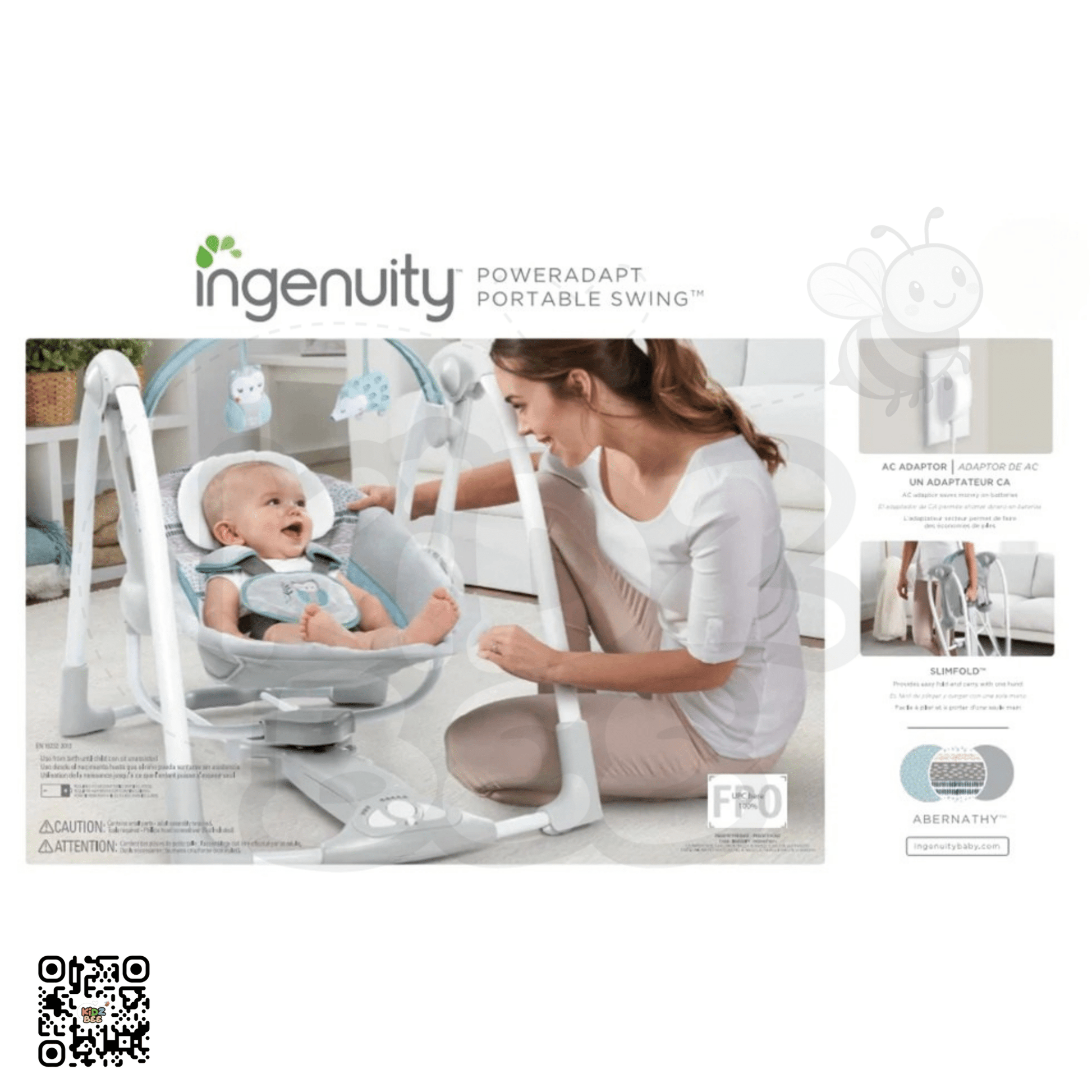 Ingenuity  Power Adapt  Portable  Baby Swing 11440 – Abernathy - Kidz bee – Buy Online in Pakistan | Best Price