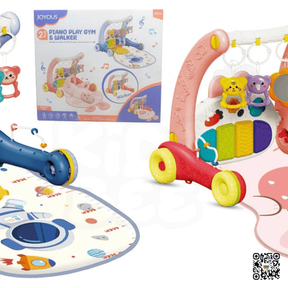 Joyous 2 in 1 Baby Musical Piano Play Mat With Push Walker - Kidz bee – Buy Online in Pakistan | Best Price