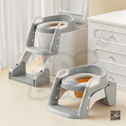 Kids Toilet Training Seat with Ladder – Foldable, Anti - Slip Design - Kidz bee – Buy Online in Pakistan | Best Price
