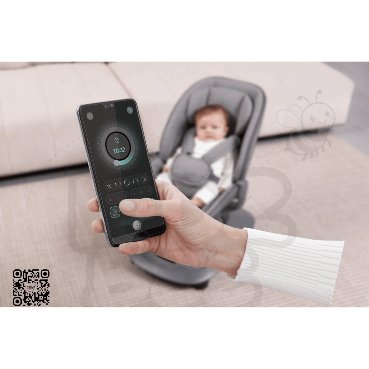 Mastela Deluxe Multi‑Motion Baby Cradle Swing 8977 – Grey - Kidz bee – Buy Online in Pakistan | Best Price