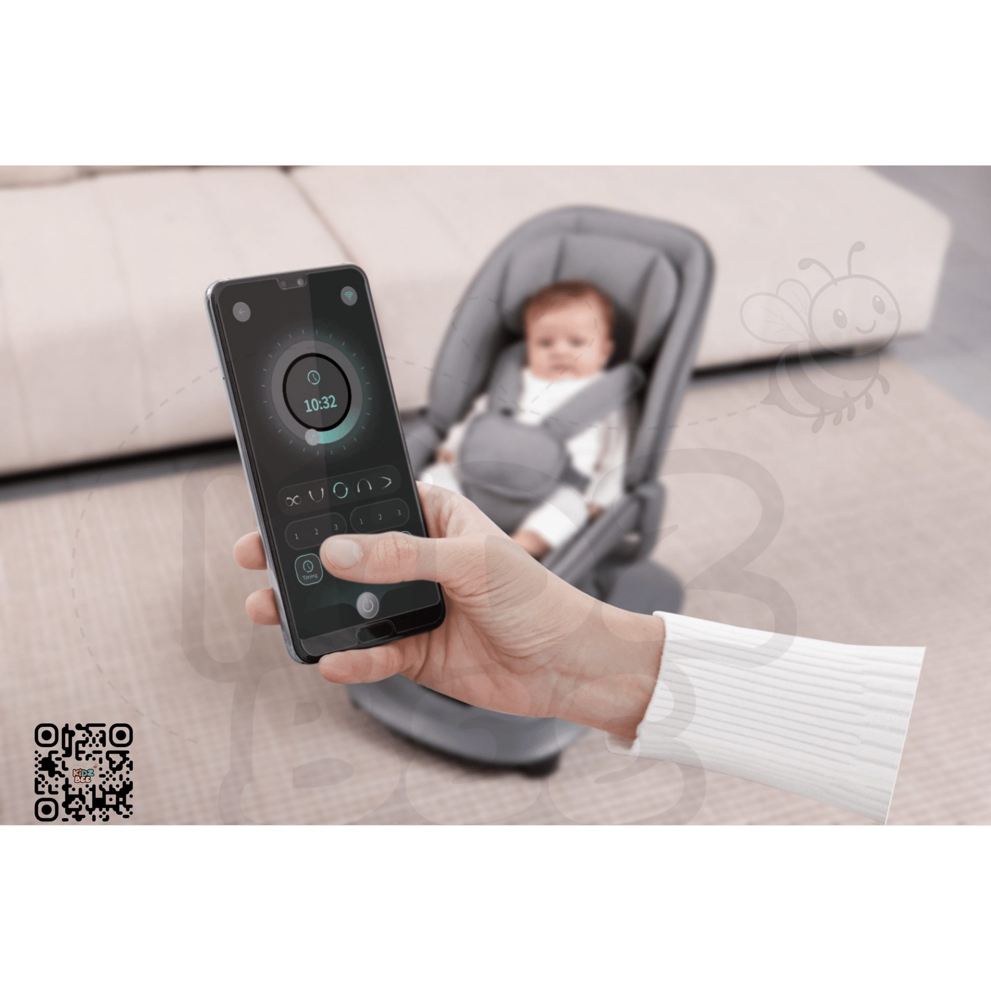 Mastela Deluxe Multi‑Motion Baby Cradle Swing 8977 – Grey - Kidz bee – Buy Online in Pakistan | Best Price