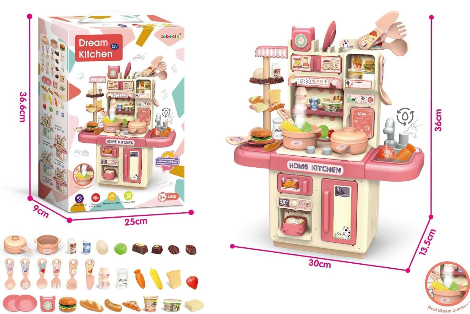 Modern Home Kitchen Set Interactive Cooking Play Set for Kids - Kidz bee – Buy Online in Pakistan | Best Price