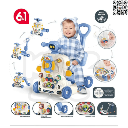 Musical Activity Baby Walker Multifunctional Baby Push Walker 6 IN 1 Toys - Kidz bee – Buy Online in Pakistan | Best Price