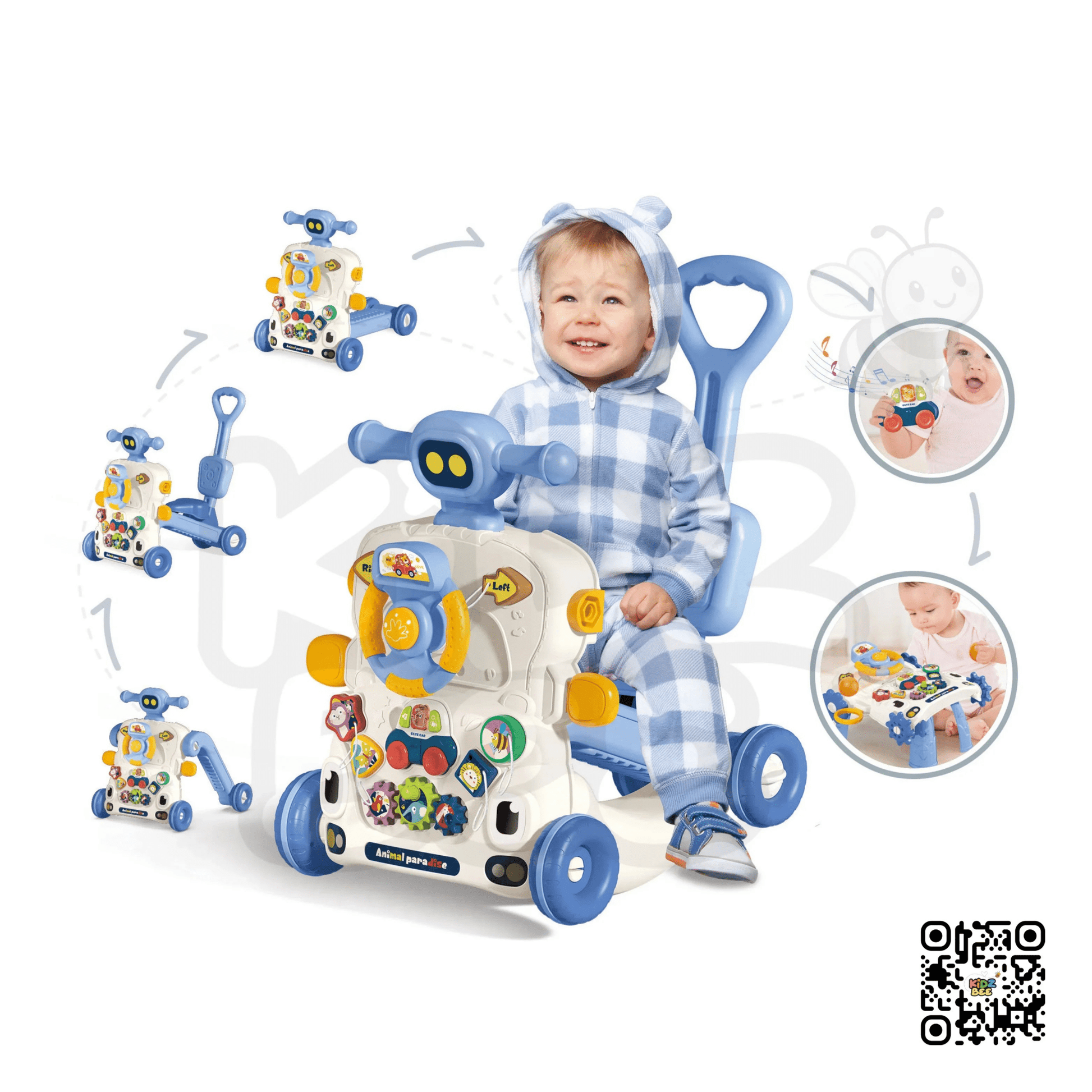Musical Activity Baby Walker Multifunctional Baby Push Walker 6 IN 1 Toys - Kidz bee – Buy Online in Pakistan | Best Price