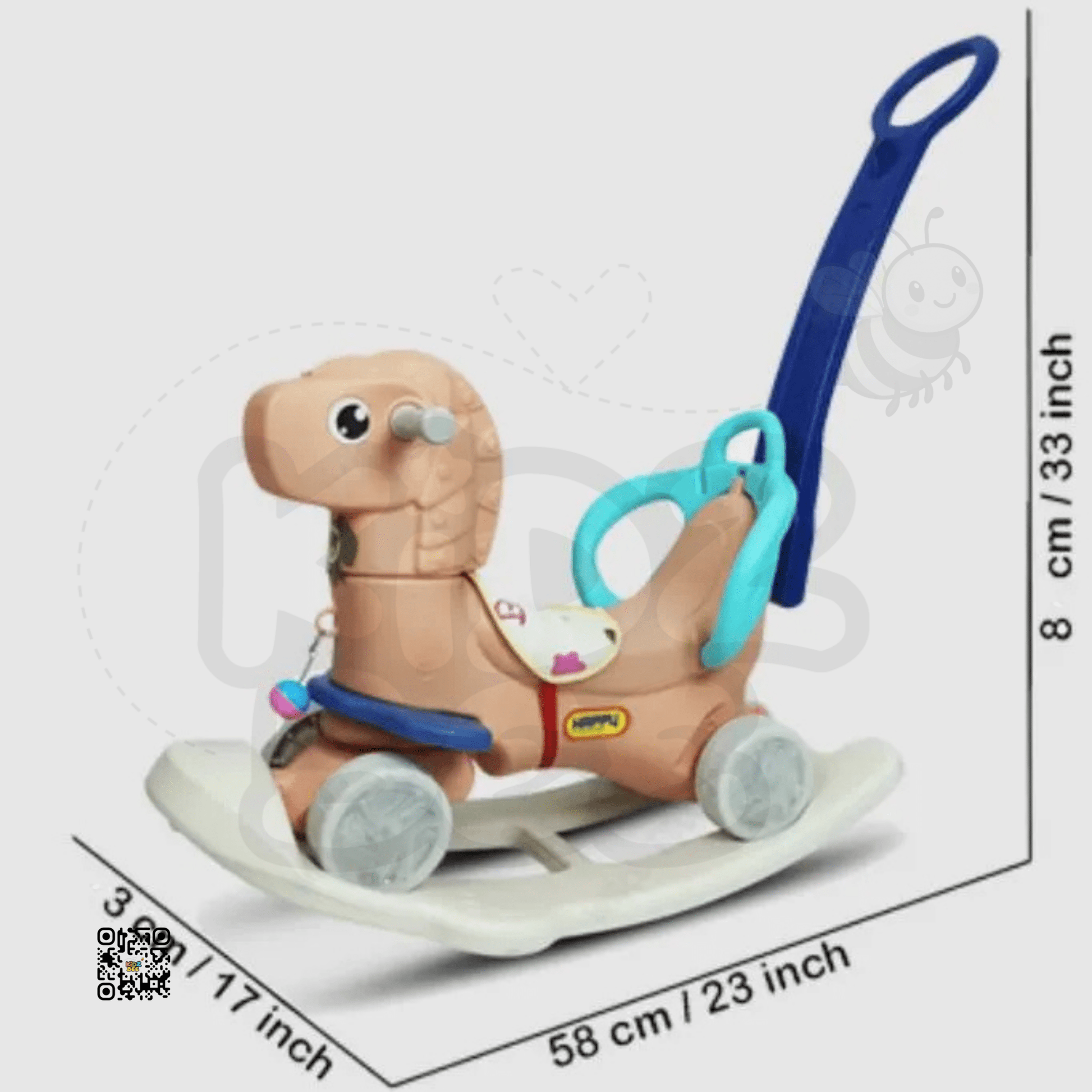 Rocking Ride Horse Kids Indoor Outdoor Ride On Stroller and Swing Convertible Baby Car - Kidz bee – Buy Online in Pakistan | Best Price