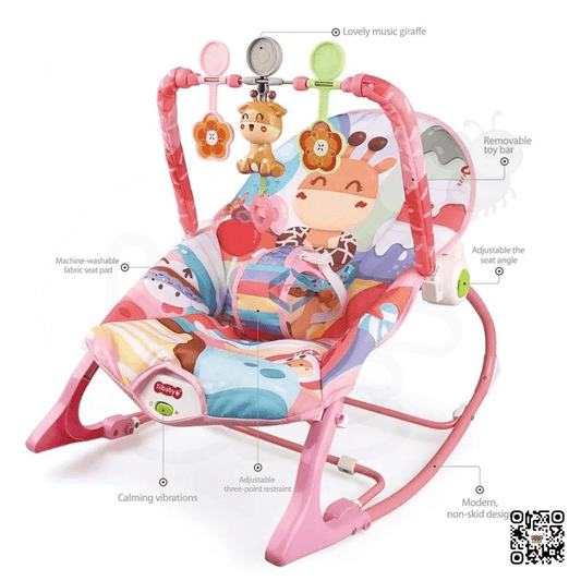 Tiibaby Infant‑Toddler Rocker Pink 68153 – Vibration & Music - Kidz bee – Buy Online in Pakistan | Best Price