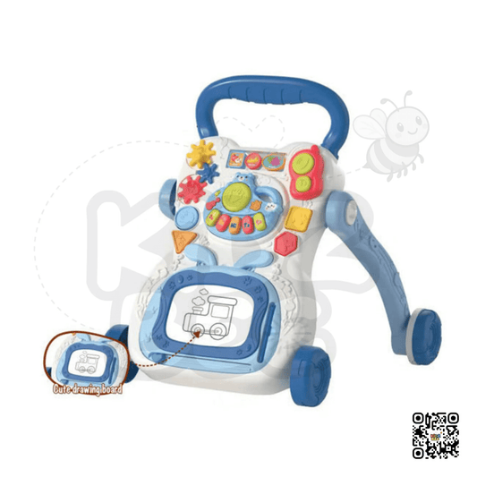 Toddler Push Walker & Writing Board – 3‑in‑1 Learning Trolley - Kidz bee – Buy Online in Pakistan | Best Price